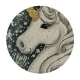 thumbnail image 4 of BCIIG Unicorn Snowflake Magical Realism Round Table Cover Stain Resistant Washable Indoor Outdoor Tablecloth Kitchen Dining Wedding Parties Elastic Edge 100% Polyester Fiber 46"-50, 4 of 8