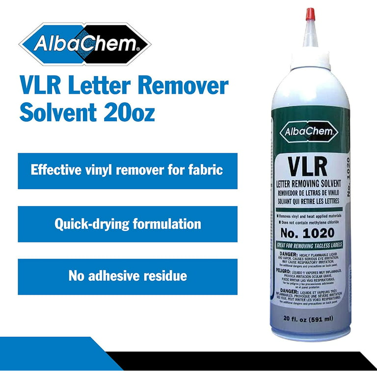 VLR 1020 T-shirt vinyl remover - 20oz Bottle 