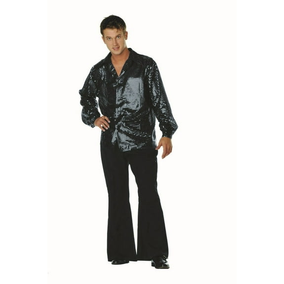 RG Costumes Disco Inferno Plus Size Costume for Adults with Sequin Shirt, Boys 53" Chest