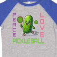 thumbnail image 4 of Inktastic Funny Peace Love Pickleball Girls Toddler T-Shirt, 4 of 5