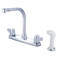 thumbnail image 2 of Kingston Brass GKB741 Water Saving Magellan Centerset Kitchen Faucet with Canopy Handles, Chrome, 2 of 2