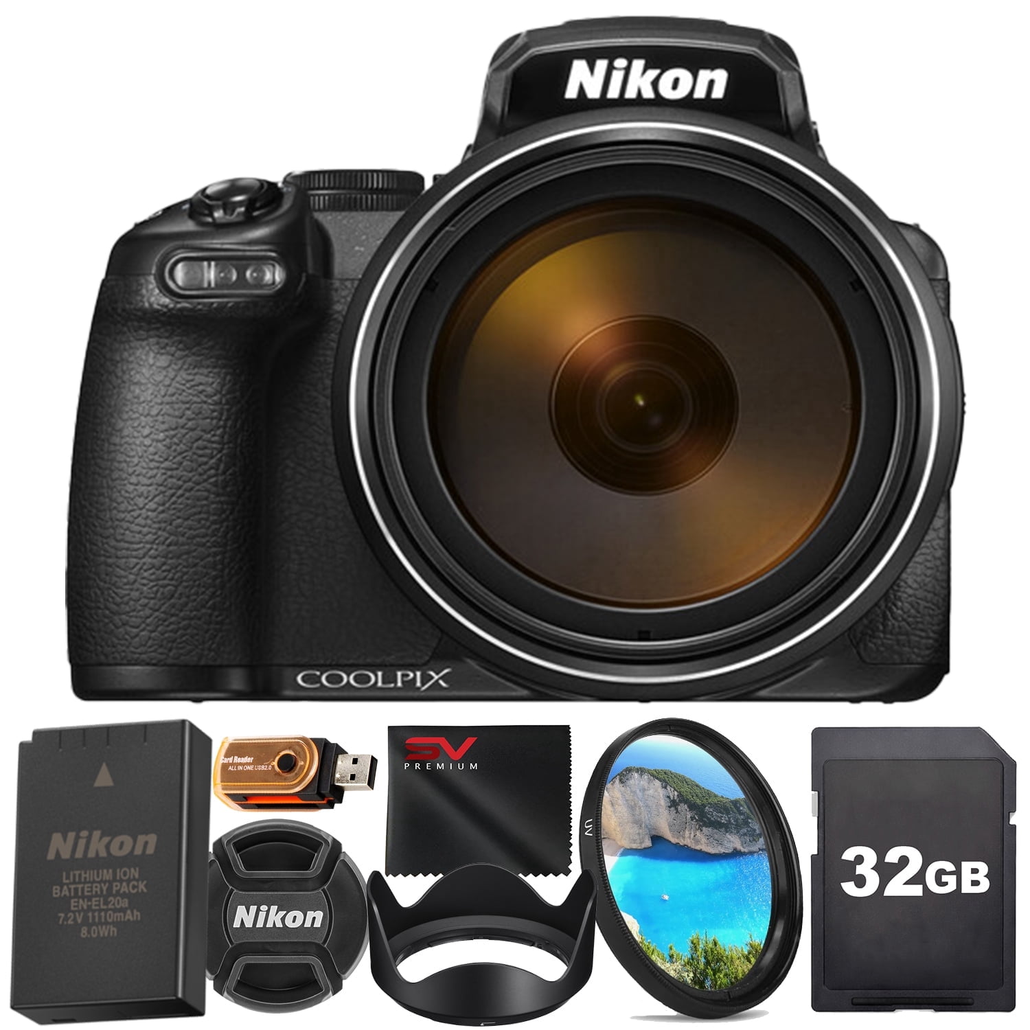 Nikon COOLPIX W300 Digital Point Shoot Camera (Black) + Extra