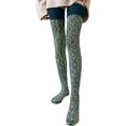 thumbnail image 4 of Women's Thigh High Knitted Winter Boot Socks Vintage Extra Long Leg Warmer Over Knee High Stockings, 4 of 5