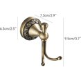 thumbnail image 2 of Antique Bronze Brass Bath Towel Hooks, Wall Mounted Bathroom Hardware Accessories,Pattern Carving Design, 2 of 4