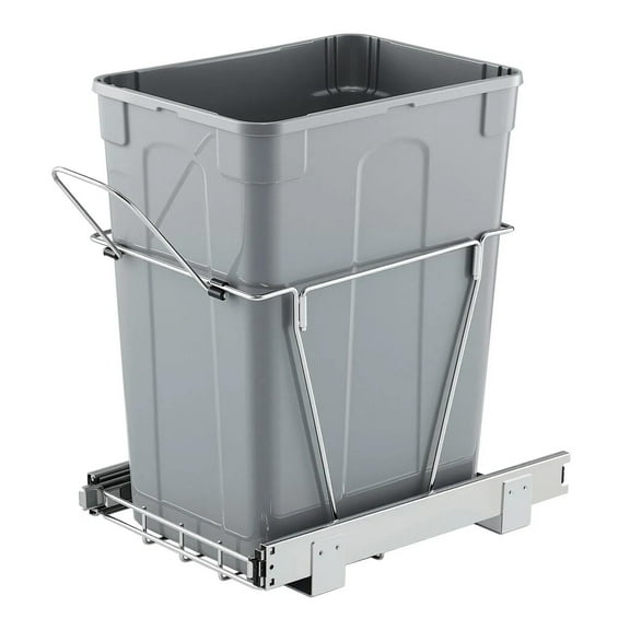 35QT Pullout Waste Container Under Cabinet Kitchen Garbage Bin Trash Can
