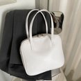 thumbnail image 3 of Bolsa de hombro simple de PU de mano con cremallera retro con asa superior para mujer (Blanco) Ehuebsd Para Estrenar, 3 of 9