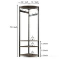 thumbnail image 3 of Luku Freestanding Corner Coat Rack with Shelves and Bench for Entryway, 3 of 5