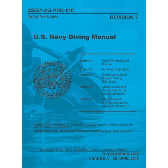United States Navy Diving Manual 7E, (Hardcover)
