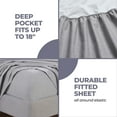 thumbnail image 5 of BNM Melange Soft Flannel Cotton Sheet Set, Twin XL, Gray, 5 of 11