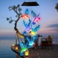 thumbnail image 3 of Bxaolu 1Pack 25" Hummingbird Solar Wind Chimes Color Changing Solared Lights Outdoor Waterproof LED Wind Chimes Solar Powered Lights for Home Party Yard Garden Christmas Decoration(Blue), 3 of 8