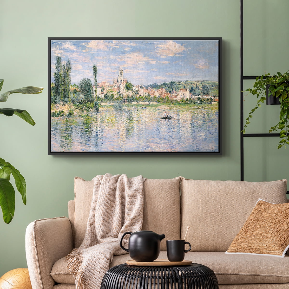Vintage Landscape-CXXV By Wexford Home Framed in Black Wood Gallery Wrapped Canvas 27 in. x 41 in.
