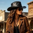 thumbnail image 2 of LILIYA Fedora Hat, Western Style Cowboy Hat for Men Women | Shapeable Wide Brim, Adjustable Fit for Large Heads with Chin Strap, Breathable & Packable, UPF 50+ Sun Hats, 2 of 6