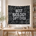 thumbnail image 3 of Biology Quote with Lab Sketches on Black Chalkboard, Playful Illustration for Biology Fans, Science Wall Art, Graduation Gift, Tapestry Wall Hanging for Study Room and Dorm, 3 of 5