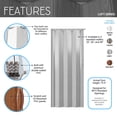 thumbnail image 3 of Techni Home Loft Series 48" W Premium Double Walled Foldable Accordion Doors, Walnut, 3 of 8