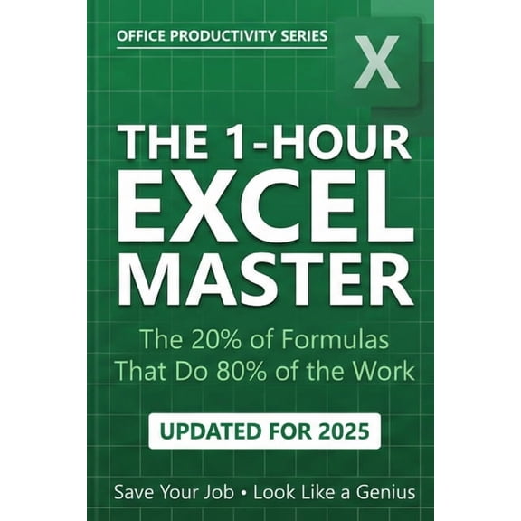 The 1-Hour Excel Master: The 20% of Formulas That Do 80% of the Work, (Paperback)