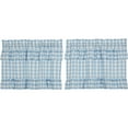 thumbnail image 4 of VHC Brands Annie Blue Buffalo Check Farmhouse Ruffled Tier Kitchen Curtain Set 24x36, 4 of 7