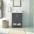 thumbnail image 2 of Ove Decors Vegas 24 W x 19" D Freestanding Bathroom Vanity with Sink, Dark Charcoal, 2 of 8
