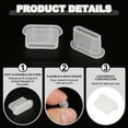 thumbnail image 3 of Uxcell USB Type C Dust Plug, Anti Dust Plug Cover Silicone Charging Cap Port Cover Protector Female End for Computer Clear, 3 of 6