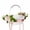Pink, variant on Easter Portable Flower Basket Home Decoration, Pink White Green Beige Cloth Simulation Decorative Basket for Wedding and Party, 8.6 x 8 Inch, 1 Piece