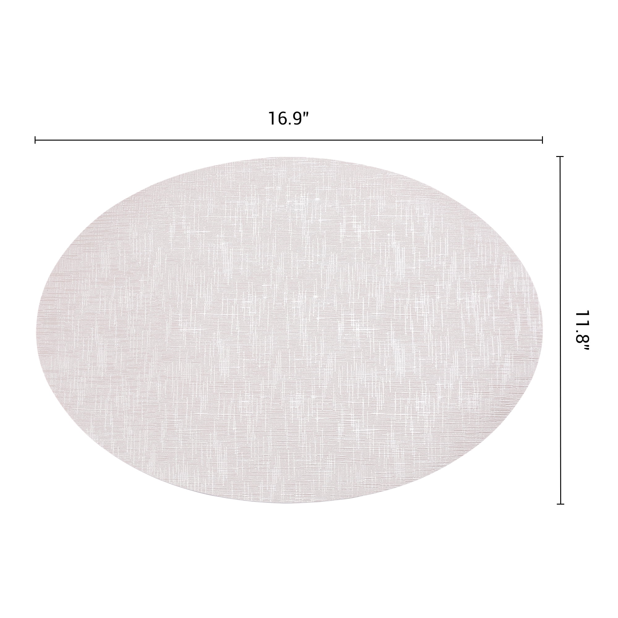 Unique Bargains 6pcs Faux Leather Table Mats Beige 16.9"x11.8"