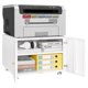 thumbnail image 4 of QinaQin Mueble metálico para impresora de oficina en casa, gabinete móvil con 2 puertas y repisa ajustable para organizar equipo y suministros, 4 of 8