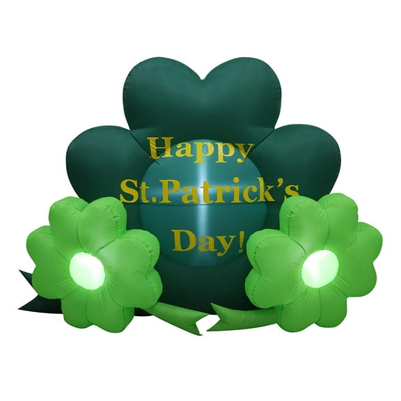 5' Air Blown Inflatable Happy St. Patrick's Day Shamrocks Yard Decoration GTP00005-5
