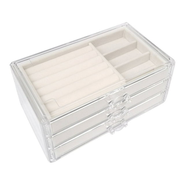 Jewelry Organizer Divided Box Large Capacity Jewelry Boxes for Necklace Stud Earrings Ring