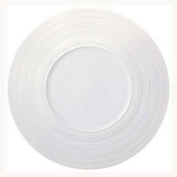 Oneida L5650000168C 12.625 in. Manhattan White Wide Rim Plate