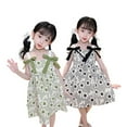 thumbnail image 2 of Filles Princesse Robe d'Été Douce Florale Impression Manches Respirant Sling Longue Robe pour les Enfants de 1-8 Ans, 2 of 8