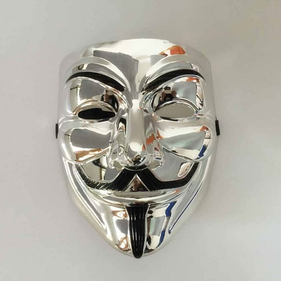 Electroplating V Shape Vendetta Mask for Halloween Party Game Wear