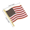 thumbnail image 2 of WHAMVOX 10pcs USA Flag Lapel Pins Patriotic Alloy Brooches Independence Day Badge for National Celebrations Sports Games Bags Clothes, 2 of 8