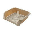 thumbnail image 4 of DOLITY Plateau pour Chien Antidérapant avec Clôture Anti-Éclaboussures Tapis de Toilette pour Chien Marron, 4 of 9
