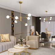 Deyidn 6-Light Gold Sputnik Chandelier