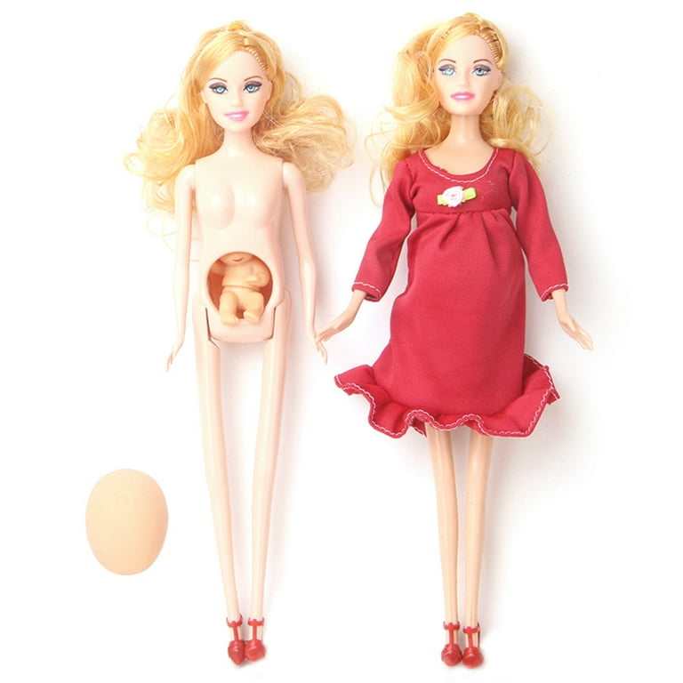 Pregnant Doll Set Educational Have A Baby in Her Tummy Mom Doll Pretend Toy