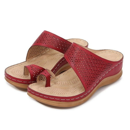 

Vedolay Women s Slippers Womens Massage Slippers Soft Non-Slip Quick Drying Open Toe Shower Shoes for Indoor Outdoor Red 8.5