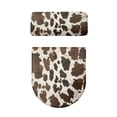 thumbnail image 5 of HELLHERO Cowhide Pattern Universal Lid Cover Set for Toilet & Reusable Elastic Bottom Stretch with 2-Piece Bathroom Toilet Lid Cover Set, 5 of 8
