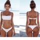 thumbnail image 2 of Traje de baño europeo y americano sexy con tirantes divididos, traje de baño de bikini de color sólido, 2 of 5