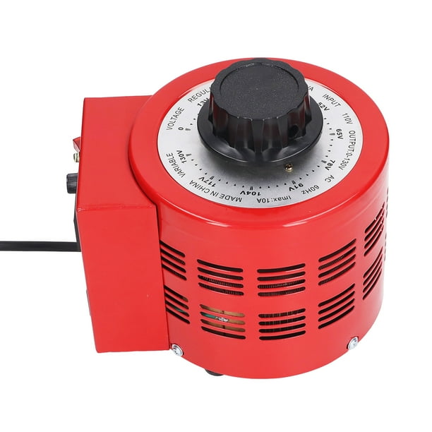 Transformador De Voltaje Variable, Regulador De Transformador De Voltaje 1000W Enchufe Estadounidense 110V Protecciones De Seguridad De Uso Amplio Alta Eficiencia Para Laboratorio