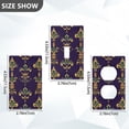 thumbnail image 7 of Yayeee Toggle Light Switch Wall Plate 1-Gang 4.5"x2.7" Home Decorative Outlet Cover, Purple Flowers Pattern, 7 of 7
