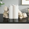 thumbnail image 4 of Clearance Desktop Ornament under $30,Cute Bear Decorative Bookends 1 Pair Resin Non Slip Housewarming Multifunctional The Bear Bookcase Trinket, 4 of 9