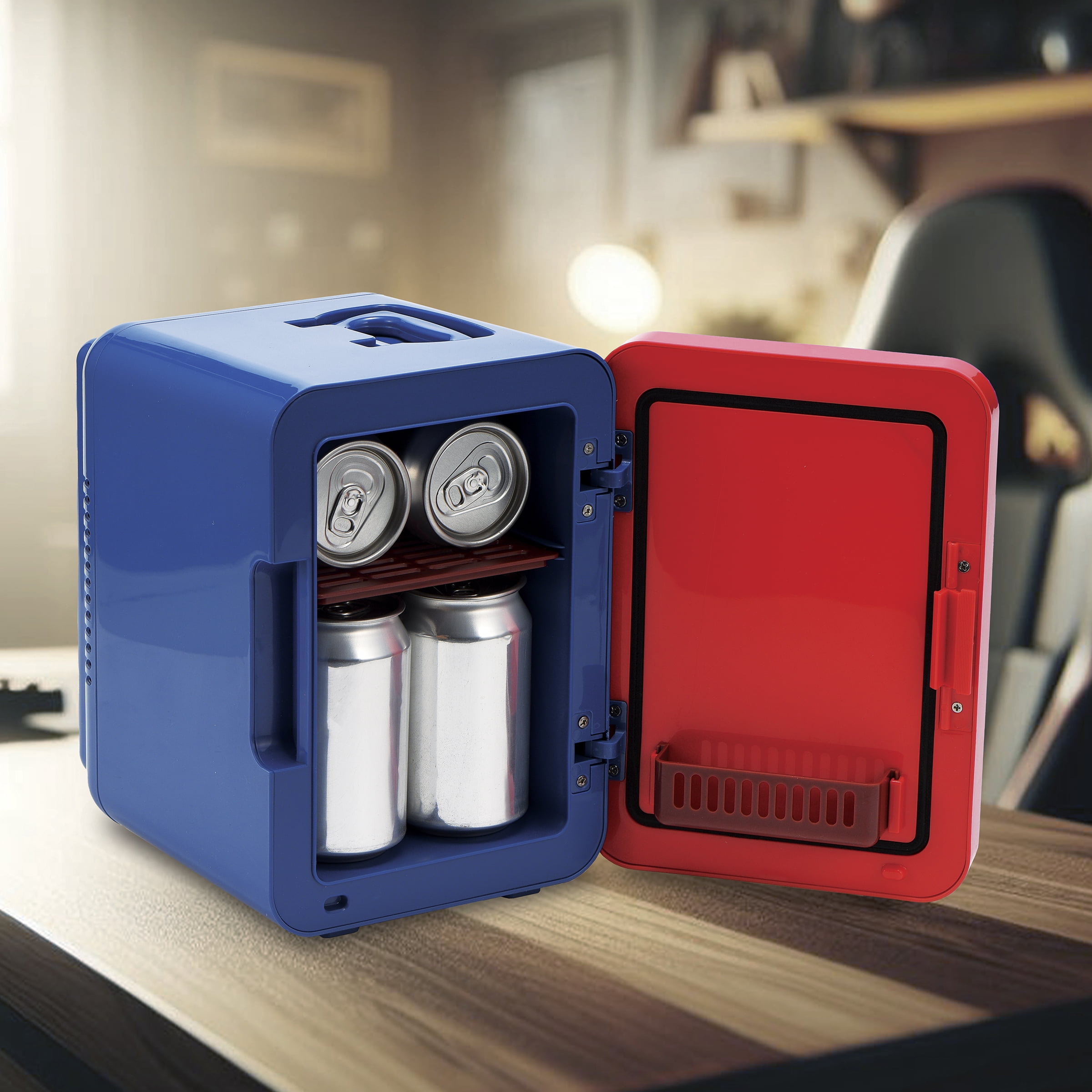 Marvel Spider-Man Mini Fridge 4L 6 Can, Portable Beverage Cooler for Drinks, Skincare, Bedroom, Office, Gaming Setup