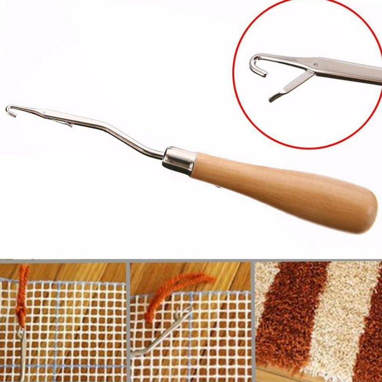 1PC Crochet Hook Wood Handle Carpet Repair Latch Crochet Craft# Knitting  P3V3