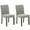 Grey, variant on Dining Chairs Set of 2, Upholstered Button Tufted Dining Chair withSo-lidWood Legs Kitchen Chairs with Padded High Back and Adjustable Foot Cap Fabric Dining Room Chairs