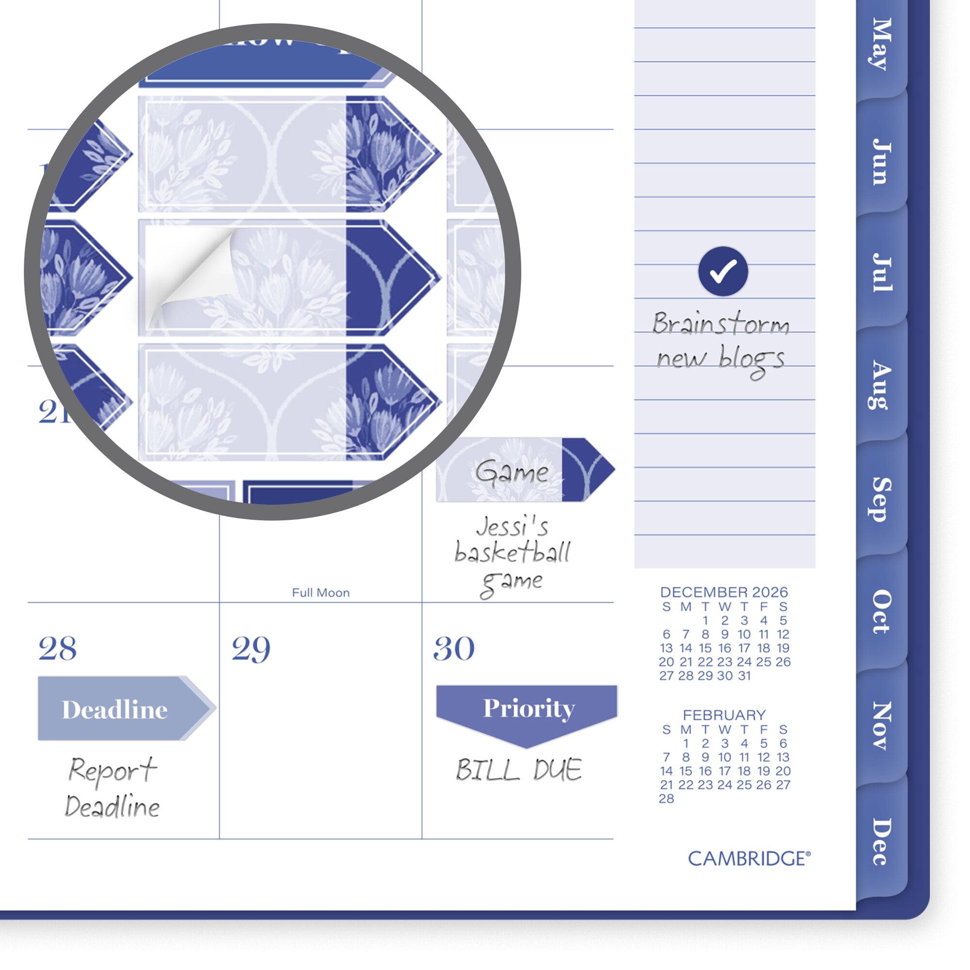 Mead Cambridge Cyane 2027 Weekly Monthly Planner Small 5 12 x 8 12 - Regular