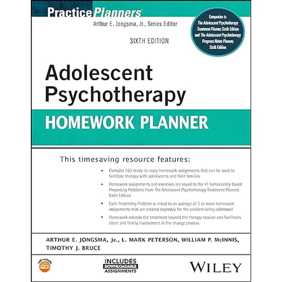 Pre-Owned Adolescent Psychotherapy Homework Planner (PracticePlanners), 9781119987642, 1119987644, Paperback, 6 edition