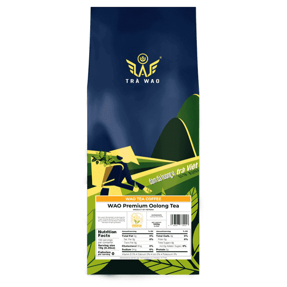 WAO Premium Oolong Tea, Four Seasons Blend, Vietnamese Loose Leaf, 2.2 lb (1kg)