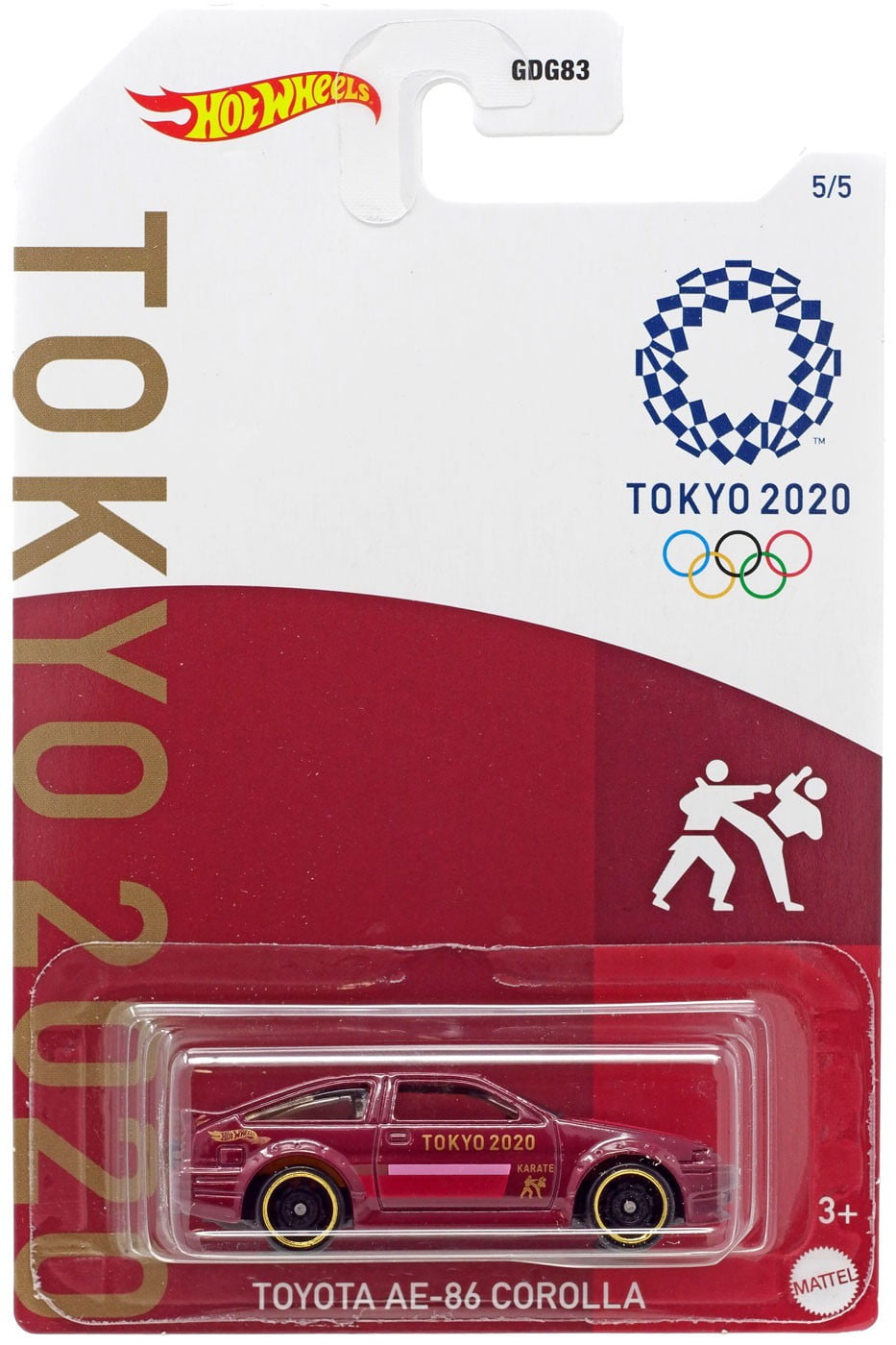 Mattel Hot Wheels Olympics Serie Tokyo 2020 Olympia car 5/5 Toyota Ae-86 Corolla 