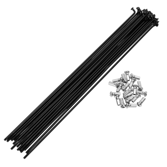 20 Set 12G Bicycle Spokes 242mm Bike Wheel Spokes Carbon Steel Black