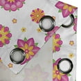 thumbnail image 3 of Ambesonne Orange and Pink Grommet Curtain Single Panel, Flower Blooms, 50"x60", Pale Pink Orange Yellow, 3 of 5