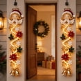 thumbnail image 4 of Clearance!Christmas Angel Glowing Christmas Door Hanger, Warm Lighted Vertical Holiday Hanging Decor with Festive Accents for Front Door Side, Entryway and Wall, 4 of 5